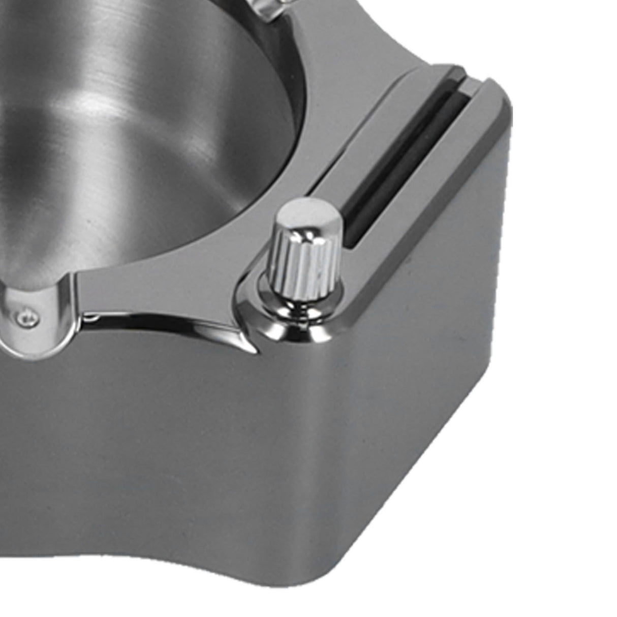 Cigarette Ashtray Stainless Steel Match Lighter Cigarette Ashtray for Home Office DecorationBlack