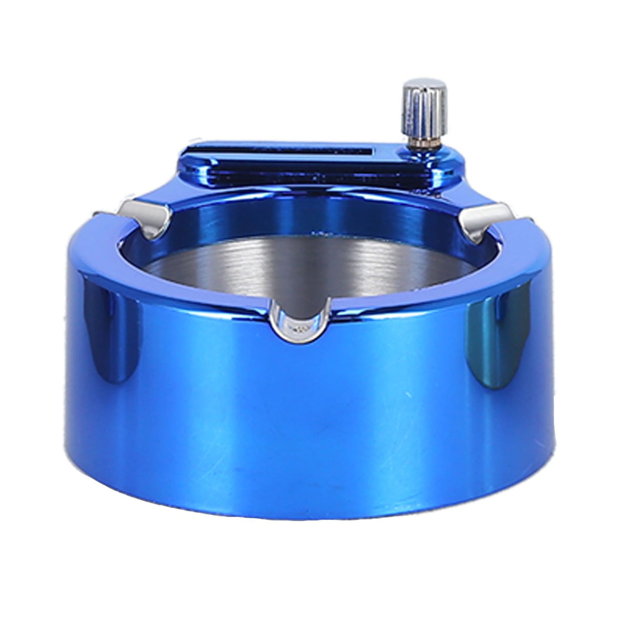 Cigarette Ashtray Stainless Steel Match Lighter Cigarette Ashtray for Home Office DecorationBlue