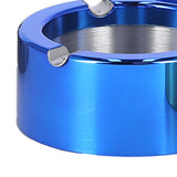 Cigarette Ashtray Stainless Steel Match Lighter Cigarette Ashtray for Home Office DecorationBlue