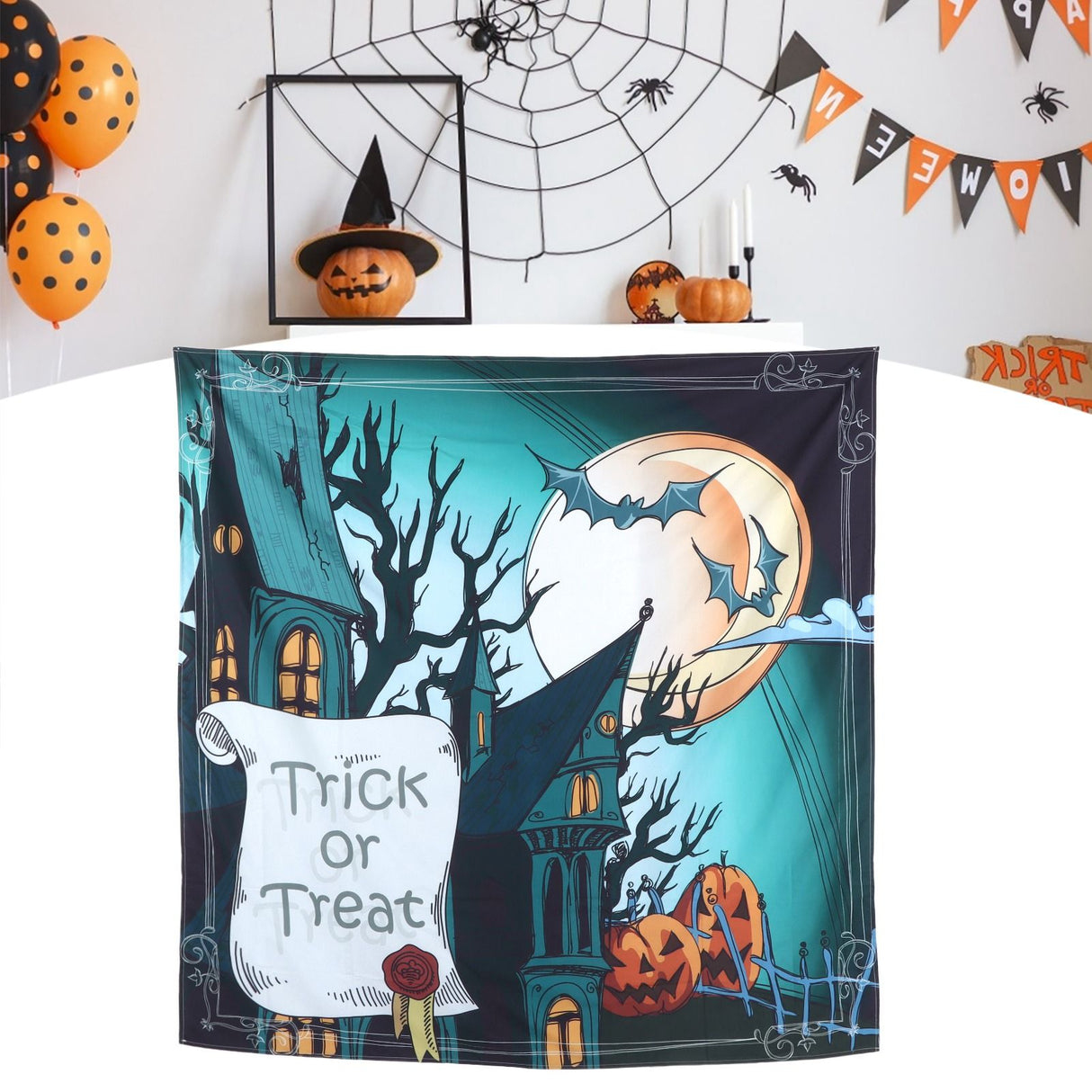 Wall Hanging Tapestries Halloween Back Drops for Living Room Bedroom Wall Decoration150x150cm