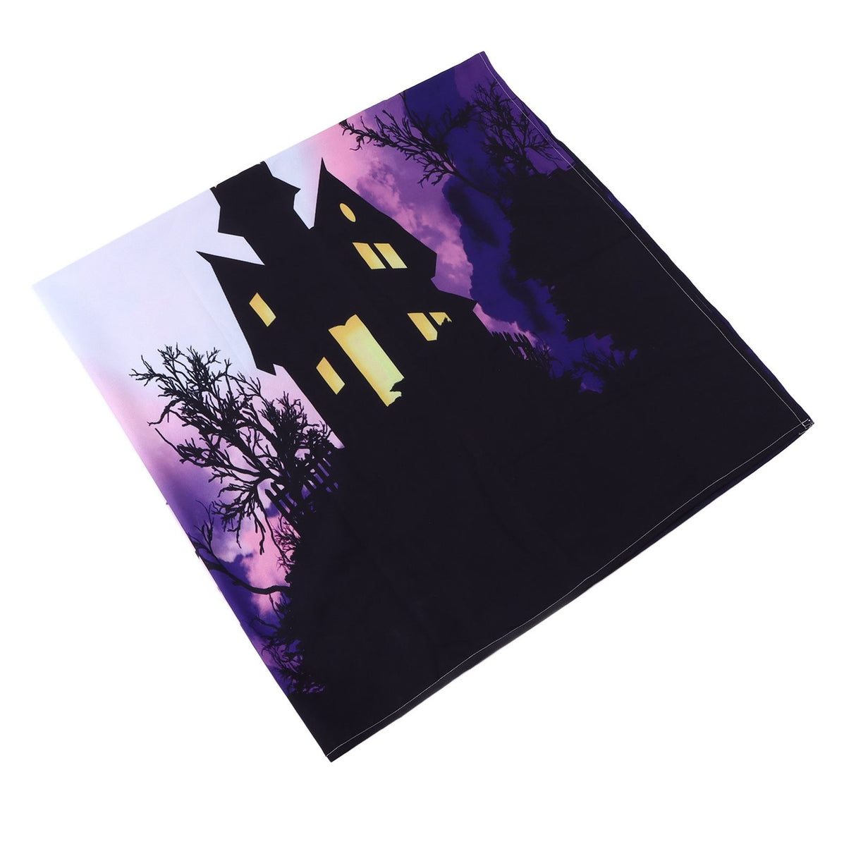 Halloween Castle Pattern Tapestry Wall Hanging Carpet Photography Background Home Party Decoration150x150cm / 59.1x59.1in