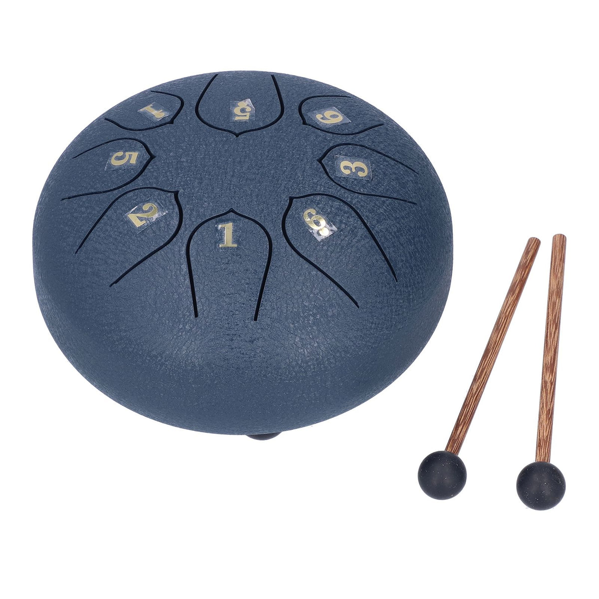 6in 8 Tones Tongue Drum with Mallets Music Book Musical Percussion Instruments for Meditation EntertainmentNavy Blue
