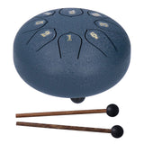 6in 8 Tones Tongue Drum with Mallets Music Book Musical Percussion Instruments for Meditation EntertainmentNavy Blue
