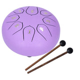 6in 8 Tones Tongue Drum with Mallets Music Book Musical Percussion Instruments for Meditation EntertainmentPurple - Extra Image