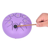 6in 8 Tones Tongue Drum with Mallets Music Book Musical Percussion Instruments for Meditation EntertainmentPurple - Extra Image