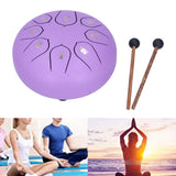 6in 8 Tones Tongue Drum with Mallets Music Book Musical Percussion Instruments for Meditation EntertainmentPurple - Extra Image