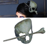 Halloween Hairpin Iron Small Exquisite Reusable Lifelike Halloween Hair Stick for Party Bar HomeSkull - Extra Image