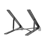 Desk Laptop Stand Foldable Aluminum Alloy Computer Stand Portable Laptop Riser Cooling RackBlack - Front View