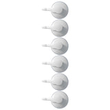 6PCS Strong Vacuum Wall Hook Towel Hook Plastic Self Adhesive Suction Cup for Kitchen Bathroom White
