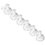 6PCS Strong Vacuum Wall Hook Towel Hook Plastic Self Adhesive Suction Cup for Kitchen Bathroom White - 45-Degree Angle