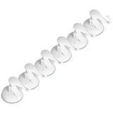6PCS Strong Vacuum Wall Hook Towel Hook Plastic Self Adhesive Suction Cup for Kitchen Bathroom White