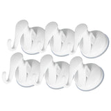 6PCS Strong Vacuum Wall Hook Towel Hook Plastic Self Adhesive Suction Cup for Kitchen Bathroom White - Extra Image