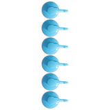 6PCS Strong Vacuum Wall Hook Towel Hook Plastic Self Adhesive Suction Cup for Kitchen Bathroom Blue