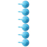 6PCS Strong Vacuum Wall Hook Towel Hook Plastic Self Adhesive Suction Cup for Kitchen Bathroom Blue - Top-Down View