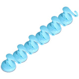 6PCS Strong Vacuum Wall Hook Towel Hook Plastic Self Adhesive Suction Cup for Kitchen Bathroom Blue - Rear View