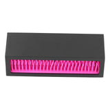 Desktop Storage Box Silicone Cosmetic Organizer Makeup Brush Holder Lipstick StandRose Red - 45-Degree Angle