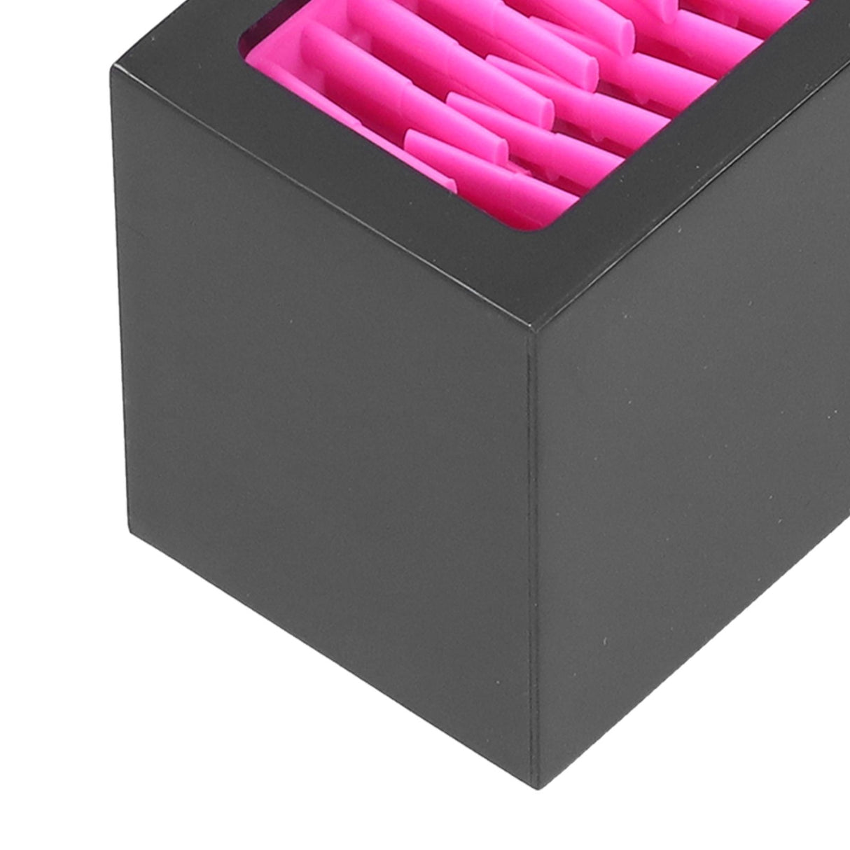 Desktop Storage Box Silicone Cosmetic Organizer Makeup Brush Holder Lipstick StandRose Red