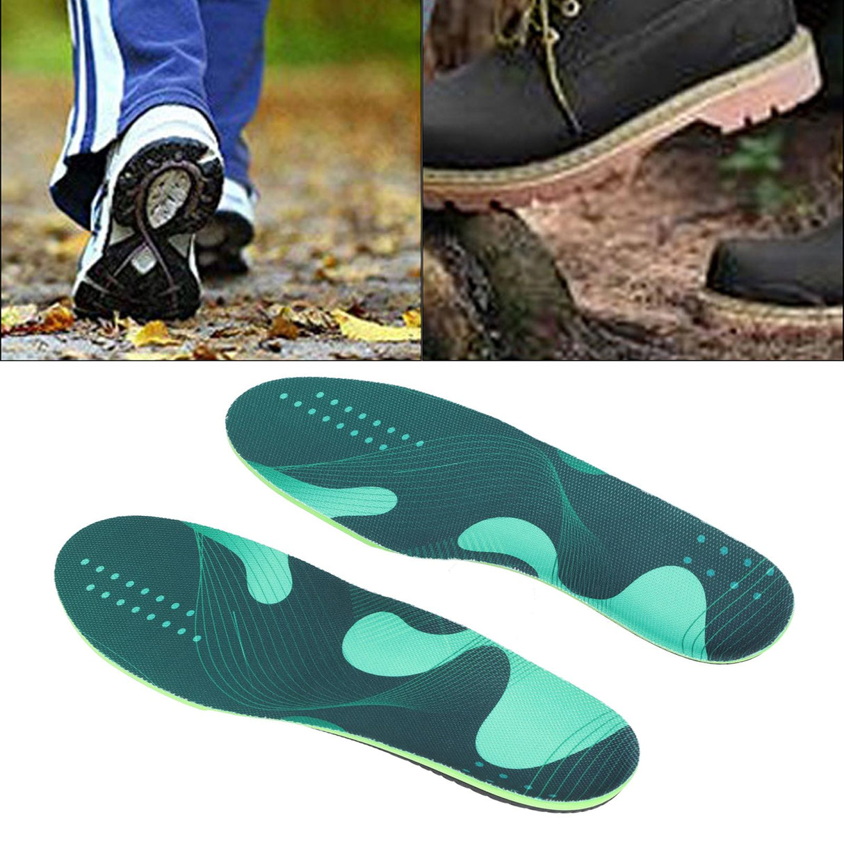 1 Pair Unisex Insole Breathable Elastic Shock Absorbing Foot Arch Support Orthopedic Shoe Pads L 44-47