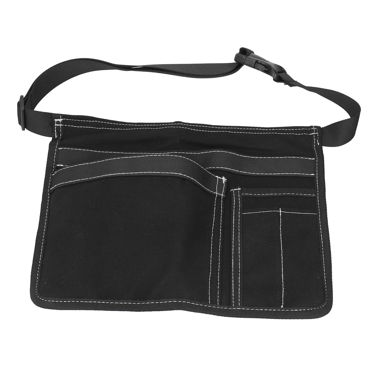 Unilateral Waist Hanging Tool Bag Wear Resistant Oxford Cloth Adjustable Tools Organizer for GardenBlack