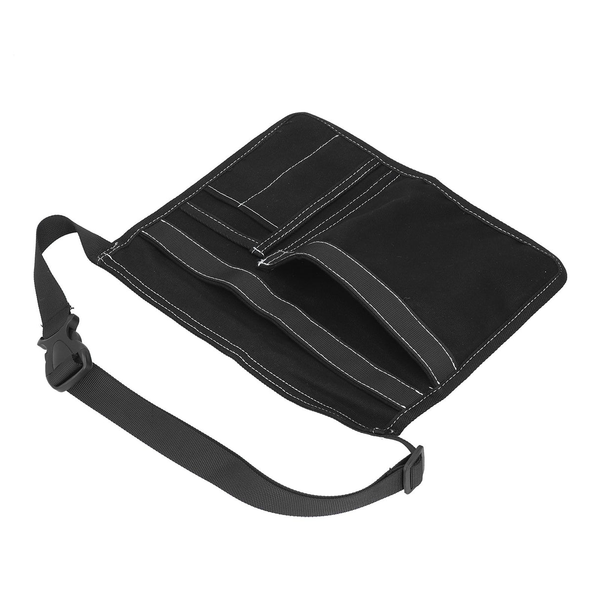 Unilateral Waist Hanging Tool Bag Wear Resistant Oxford Cloth Adjustable Tools Organizer for GardenBlack