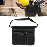 Unilateral Waist Hanging Tool Bag Wear Resistant Oxford Cloth Adjustable Tools Organizer for GardenBlack