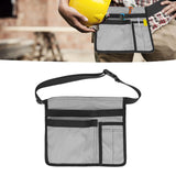 Unilateral Waist Hanging Tool Bag Wear Resistant Oxford Cloth Adjustable Tools Organizer for GardenGrey - Extra Image