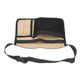 Unilateral Waist Hanging Tool Bag Wear Resistant Oxford Cloth Adjustable Tools Organizer for GardenKhaki Black - Front View