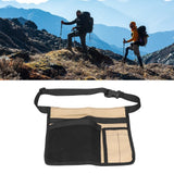 Unilateral Waist Hanging Tool Bag Wear Resistant Oxford Cloth Adjustable Tools Organizer for GardenKhaki Black - Extra Image