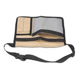 Unilateral Waist Hanging Tool Bag Wear Resistant Oxford Cloth Adjustable Tools Organizer for GardenKhaki Gray - Front View