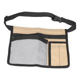Unilateral Waist Hanging Tool Bag Wear Resistant Oxford Cloth Adjustable Tools Organizer for GardenKhaki Gray - Side View
