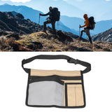 Unilateral Waist Hanging Tool Bag Wear Resistant Oxford Cloth Adjustable Tools Organizer for GardenKhaki Gray