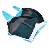 Breathable Horse Mask Universal Adjustable Elastic Mosquito Fly Repelling Veil Cover ProtectorGreen L 80x114x45cm / 31.5x44.9x17.7in - Low Angle