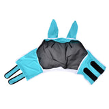 Breathable Horse Mask Universal Adjustable Elastic Mosquito Fly Repelling Veil Cover ProtectorGreen L 80x114x45cm / 31.5x44.9x17.7in