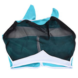 Breathable Horse Mask Universal Adjustable Elastic Mosquito Fly Repelling Veil Cover ProtectorGreen L 80x114x45cm / 31.5x44.9x17.7in
