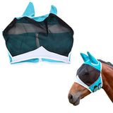 Breathable Horse Mask Universal Adjustable Elastic Mosquito Fly Repelling Veil Cover ProtectorGreen S 71x112x35cm / 28.0x44.1x13.8in - Extra Image