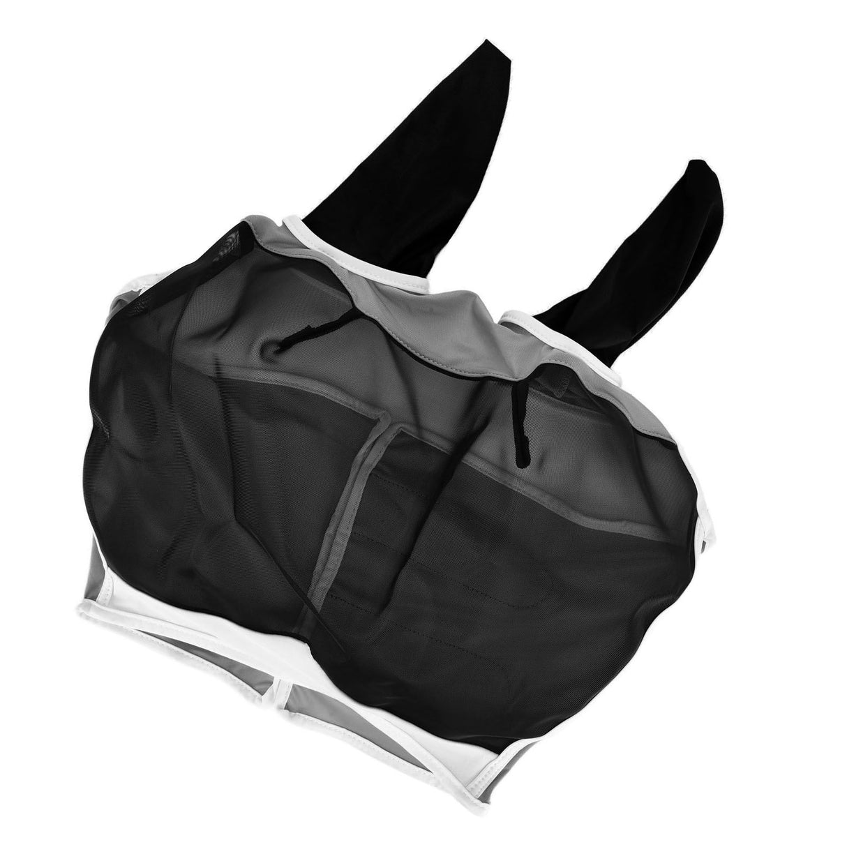 Breathable Horse Mask Universal Adjustable Elastic Mosquito Fly Repelling Veil Cover ProtectorBlack L 80x114x45cm / 31.5x44.9x17.7in