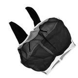 Breathable Horse Mask Universal Adjustable Elastic Mosquito Fly Repelling Veil Cover ProtectorBlack L 80x114x45cm / 31.5x44.9x17.7in