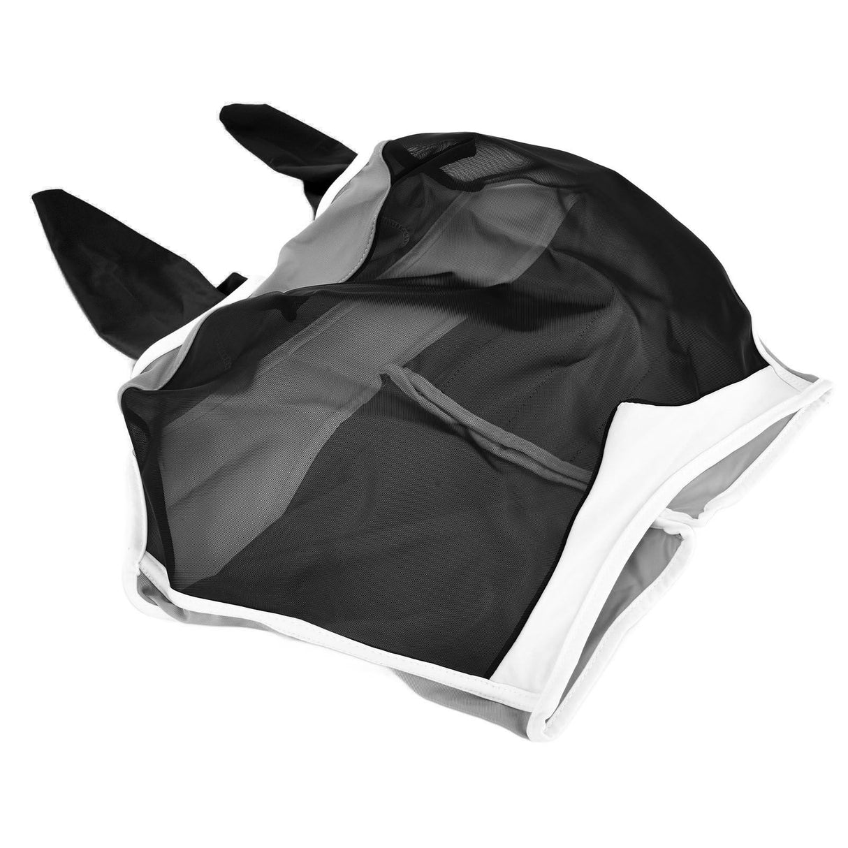 Breathable Horse Mask Universal Adjustable Elastic Mosquito Fly Repelling Veil Cover ProtectorBlack L 80x114x45cm / 31.5x44.9x17.7in