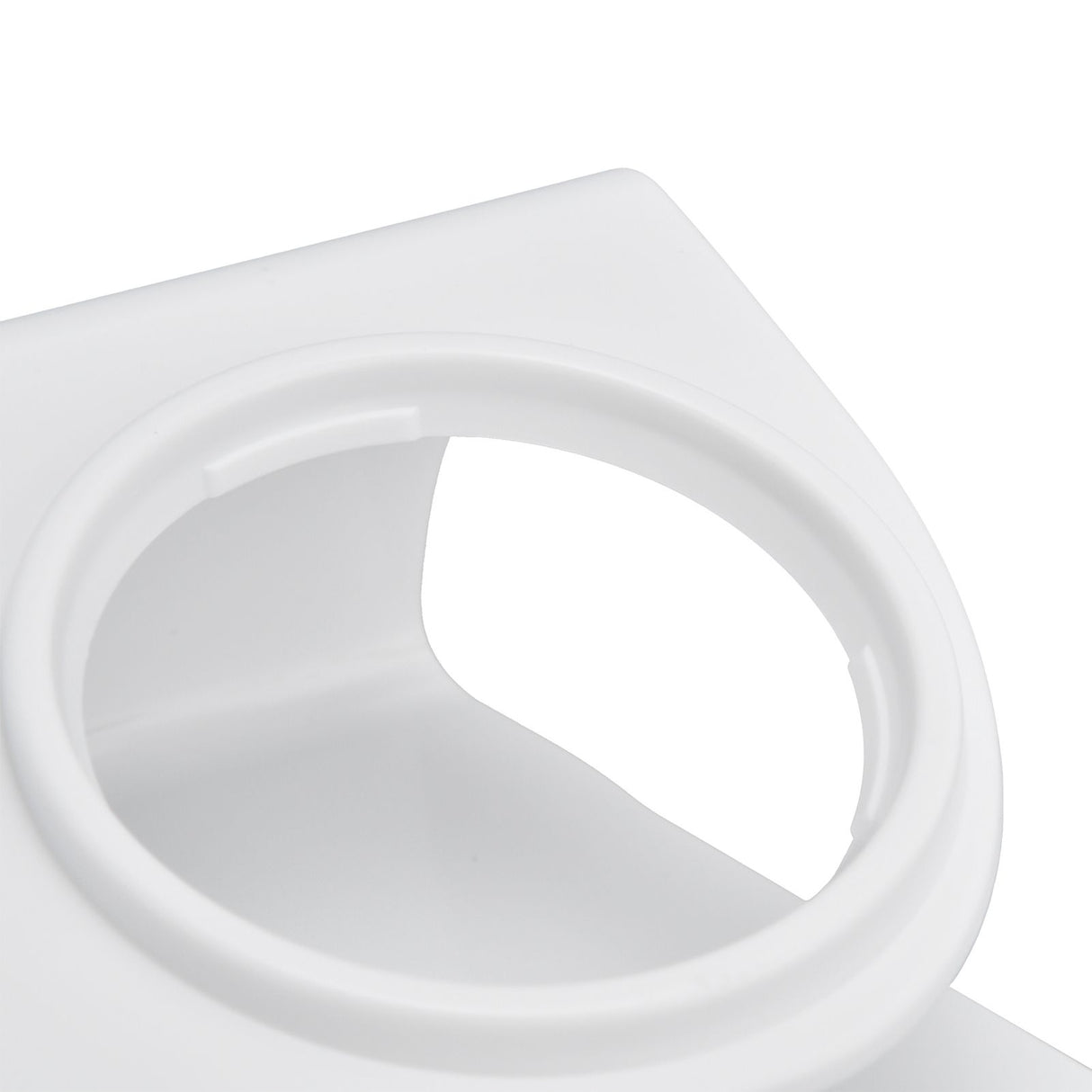 15° Inclined Cat Double Bowl Neck Guard Pet Feeding Bowl for Home Pet Shop Living Room(White Base White Bowl )
