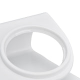 15° Inclined Cat Double Bowl Neck Guard Pet Feeding Bowl for Home Pet Shop Living Room(White Base White Bowl )