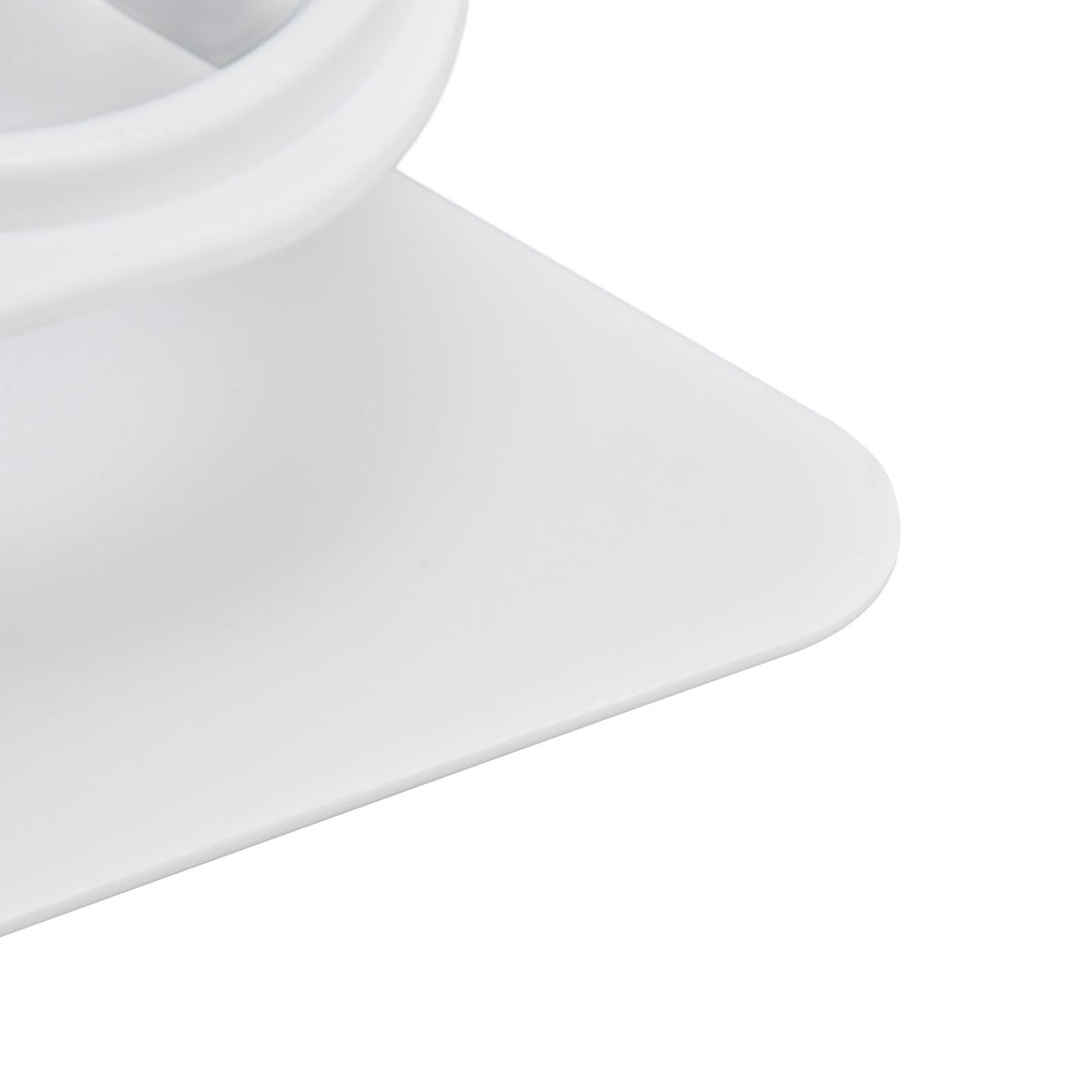 15° Inclined Cat Double Bowl Neck Guard Pet Feeding Bowl for Home Pet Shop Living Room(White Base White Bowl )
