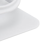 15° Inclined Cat Double Bowl Neck Guard Pet Feeding Bowl for Home Pet Shop Living Room(White Base White Bowl )