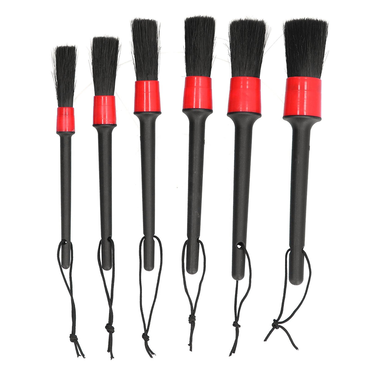 6Pcs Car Detailing Brushes Cleaning Brush Set for Wheels Tire Interior Exterior Air Vents Cleaning Tools Kit
