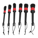 6Pcs Car Detailing Brushes Cleaning Brush Set for Wheels Tire Interior Exterior Air Vents Cleaning Tools Kit