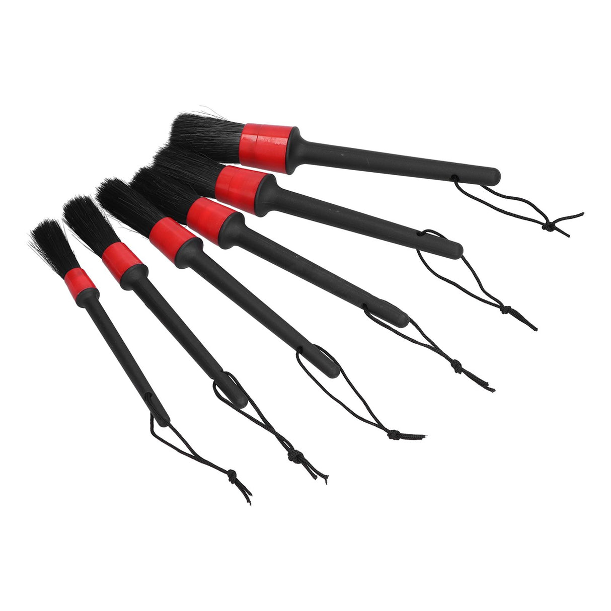 6Pcs Car Detailing Brushes Cleaning Brush Set for Wheels Tire Interior Exterior Air Vents Cleaning Tools Kit