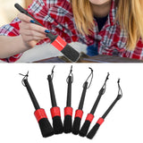 6Pcs Car Detailing Brushes Cleaning Brush Set for Wheels Tire Interior Exterior Air Vents Cleaning Tools Kit - Extra Image
