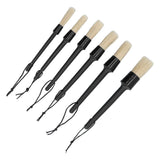 6Pcs/Set Car Detailing Brushes Soft Air Outlet Cleaning Brush for Car Wheels Tire Seat - 45-Degree Angle