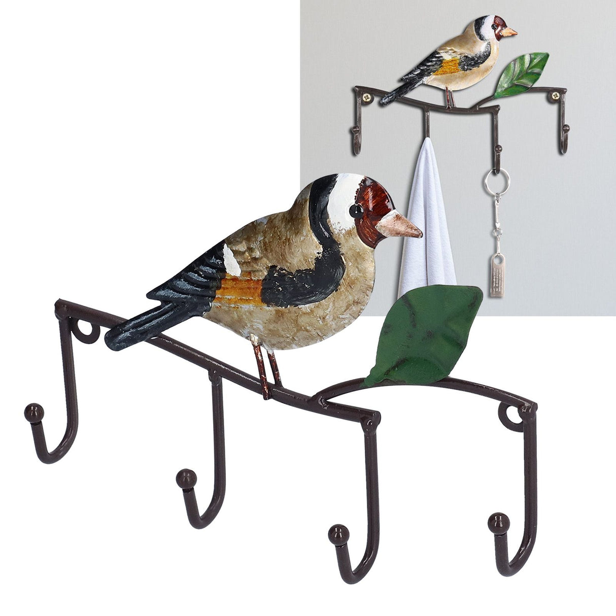 Key Hook Iron Bird Wall Hook Key Hanger Door Coat Rack Clothes Holder for Bedroom Living Room