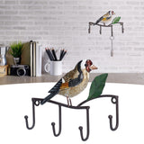 Key Hook Iron Bird Wall Hook Key Hanger Door Coat Rack Clothes Holder for Bedroom Living Room - Extra Image
