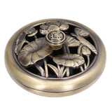 Coil Incense Burner Tray Vintage Incense Bowl Holder Metal Alloy for Living Room Bedroom Office368 - Close-Up Angle
